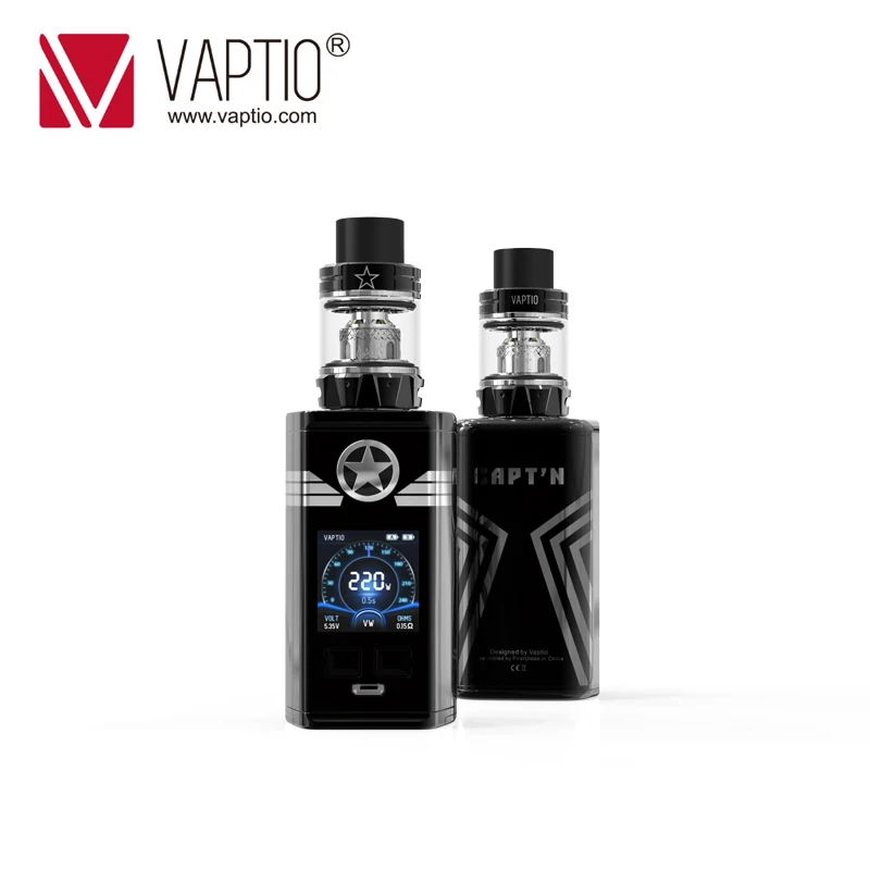 Electronic Cigarette Original Vaptio CAPTAIN vap Kit 2.0ml/4.0ml tank Top filling with 220w box mod Fitted TFV8 Baby/TFV12 Tank Electronic Cigarette Original Vaptio CAPTAIN vap Kit 2.0ml/4.0ml tank Top filling with 220w box mod Fitted TFV8 Baby/TFV12 Tank