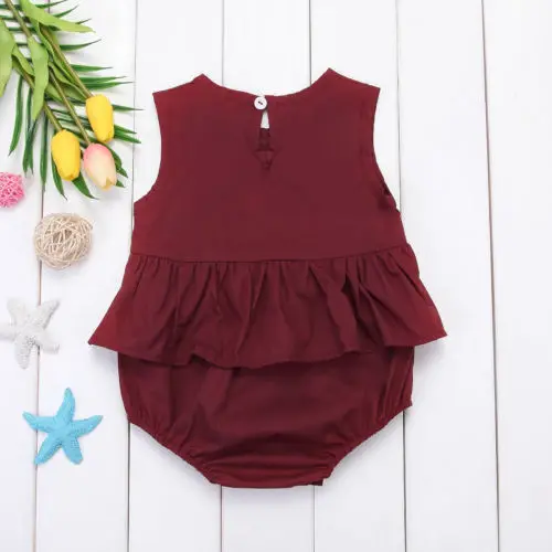 Красные безрукавные боди для новорожденных девочек|sleeveless bodysuit|girls sleeveless bodysuitsbaby