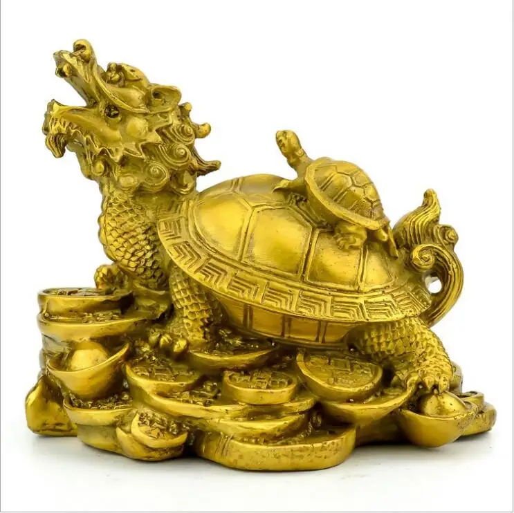 LAOJUNLU Pure Copper Dragon Turtle Ornaments Pure Copper Gossip Dragon Turtle Crafts No 5 Chinese LAOJUNLU Pure Copper Dragon Turtle Ornaments Pure Copper Gossip Dragon Turtle Crafts No 5 Chinese