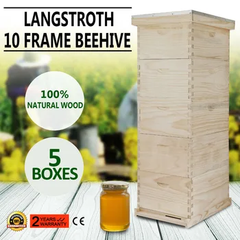 

Langstroth BeeHive 10-Frame 1 Deep 4 Medium BOX (No Frames or Foundations)