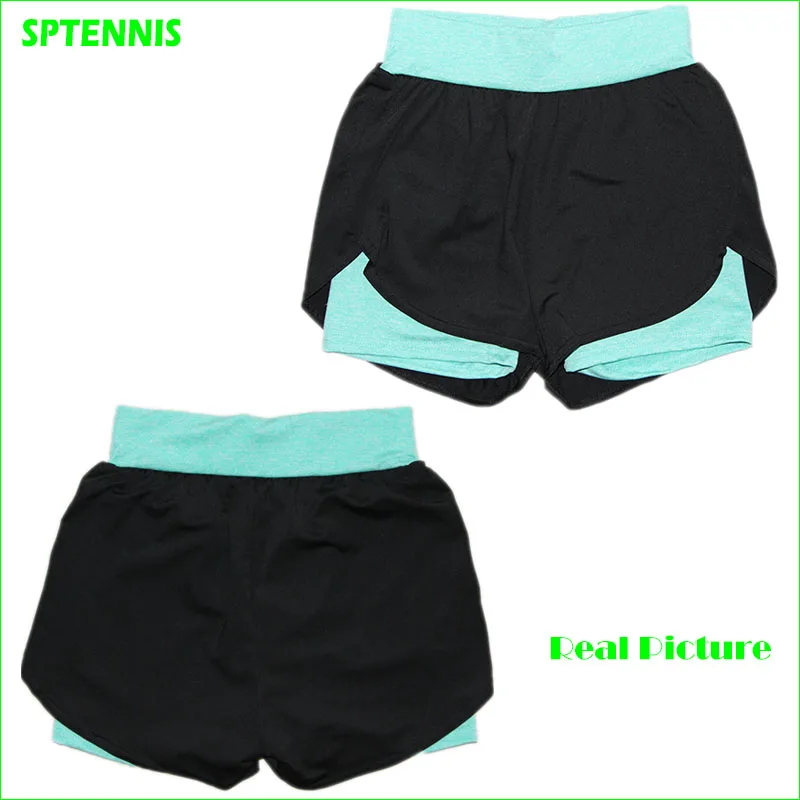 Женские шорты для фитнеса йоги тенниса 2 в 1 спортивные дышащие бега|womens tennis