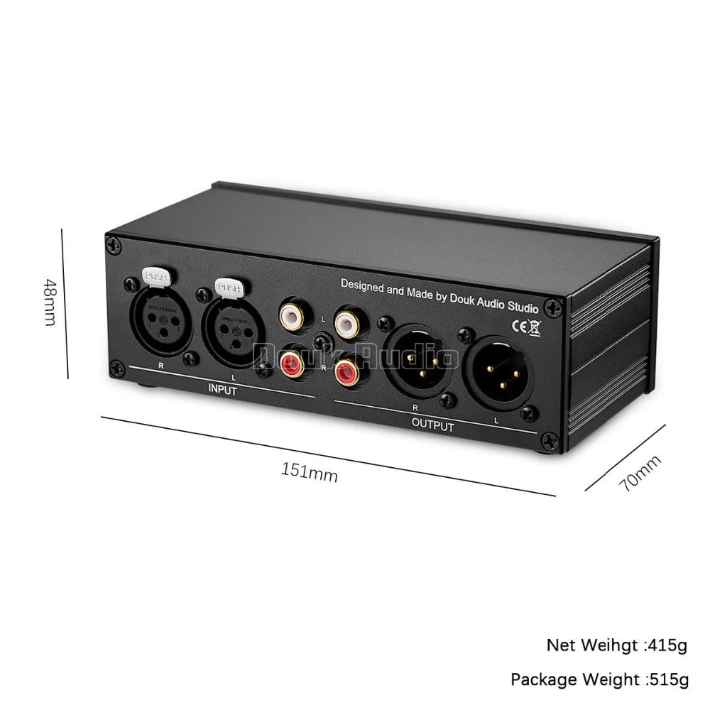 Nobsound NS 05P полностью сбалансированный Пассивный предусилитель Pre Amp XLR/RCA регулятор