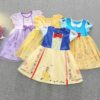 

F5158 Cute Fairy Cartoon Costume Toddler Baby Girls Dress A-line Summer Kids Dresses For Girls Wholesale Baby Girl Clothes 5PLot
