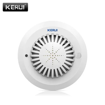 

Voice Prompts Wireless Smoke Fire Detector Sensor Low Battery Remind High Sensitivity Smoke Alarm for Home GSM Alarm System