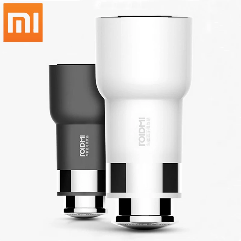 Original XiaomiROIDMI Car Charger Car Adapter Bluetooth 4.0 FM Transmitter Wireless Fast Chargering USB Adapter Car Kit