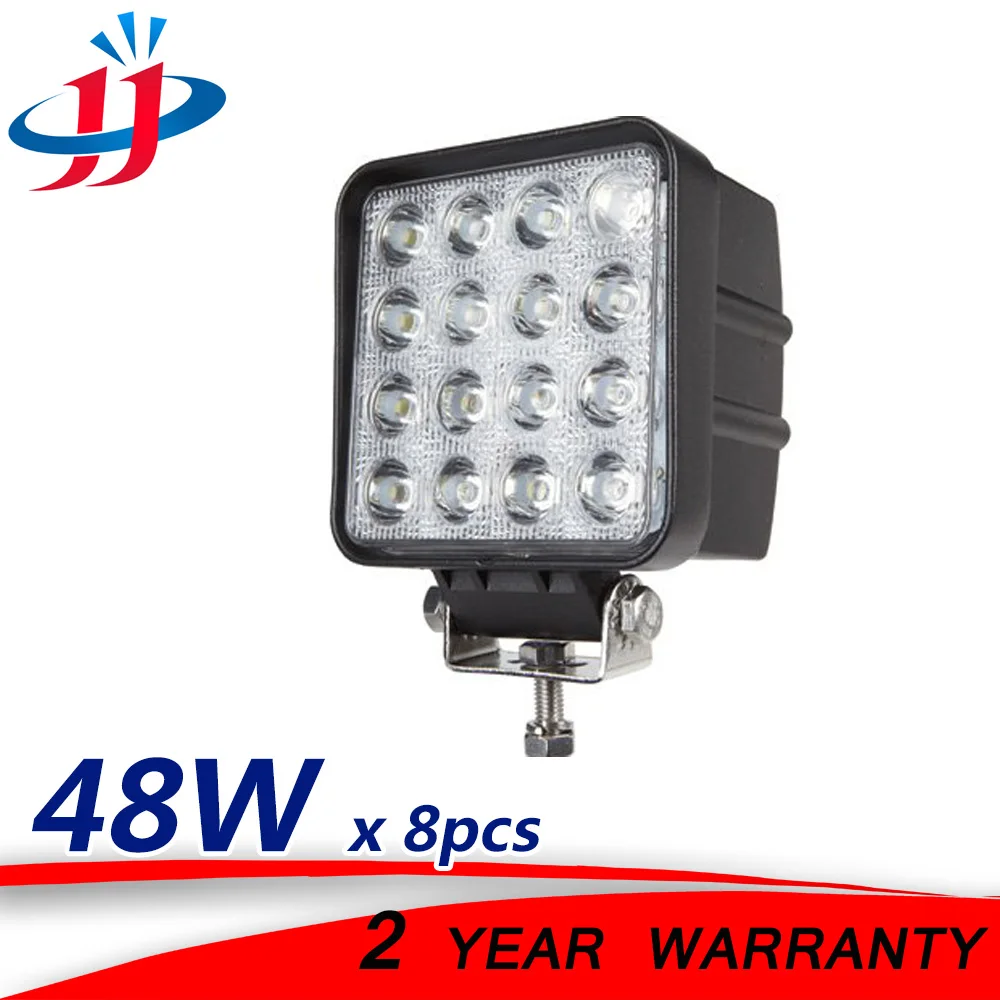 8*48W led light bar light work straight vehicles off road cars flood