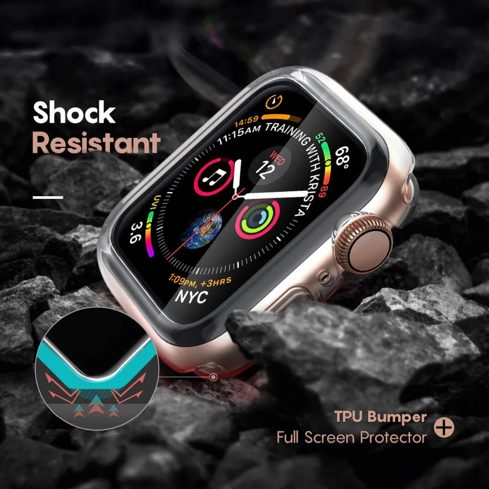 Screen Protector case For Apple Watch 4 band apple watch Case 360 Clear TPU Cover Full bumper For Iwatch band 42mm 38MM 44mm 40 Screen Protector case For Apple Watch 4 band apple watch Case 360 Clear TPU Cover Full bumper For Iwatch band 42mm 38MM 44mm 40