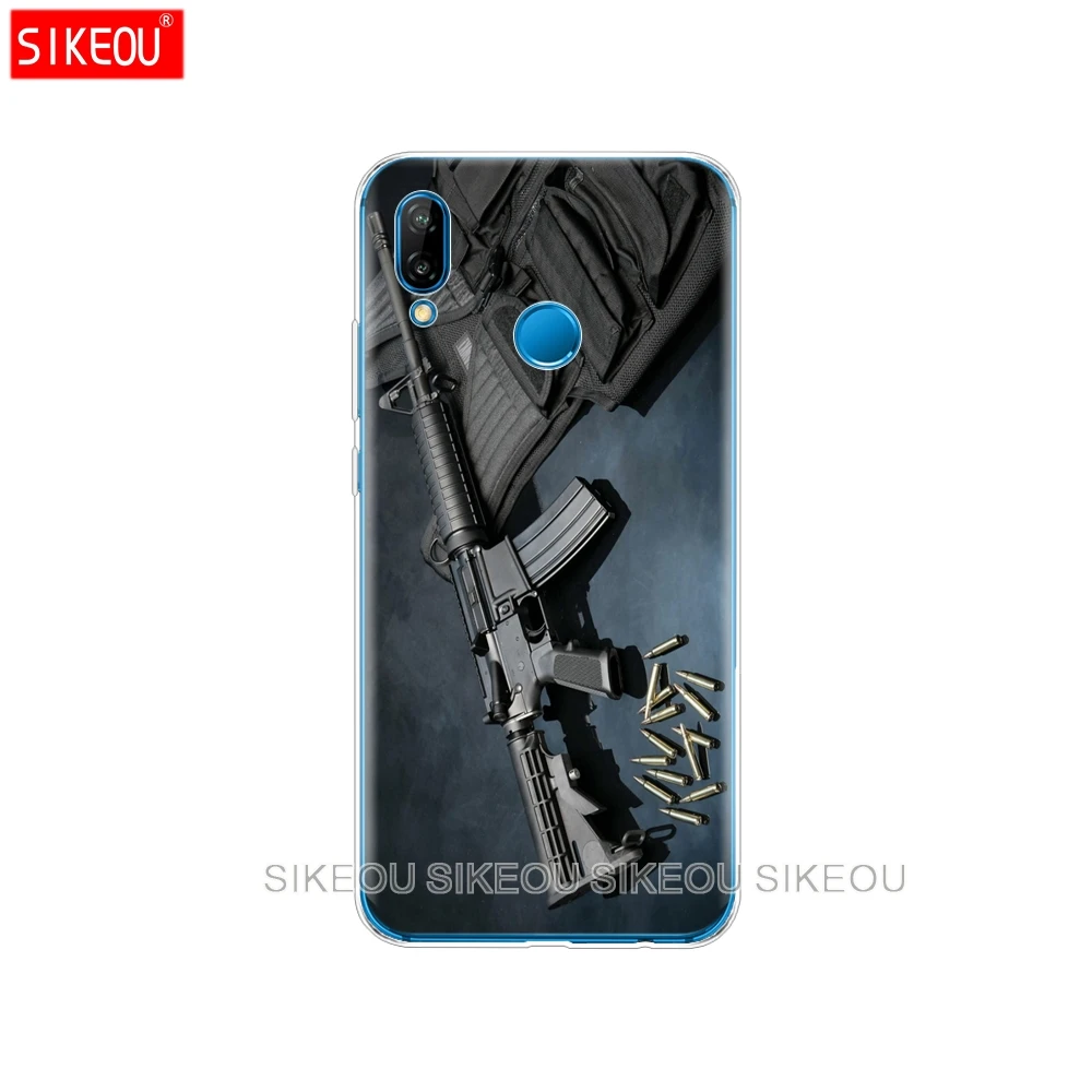 Силиконовый чехол для телефона Huawei P20 P7 P8 P9 P10 Lite Plus Pro 2017 p smart 2018 винтовки AR 15