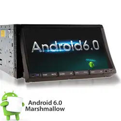 7-дюймовый Android 6.0 двойной 2 DIN в тире dvd-плеер автомобиля GPS Радио стерео Поддержка Wi-Fi 3G OBD2 GPS navi Тюнинг автомобилей Авто Радио