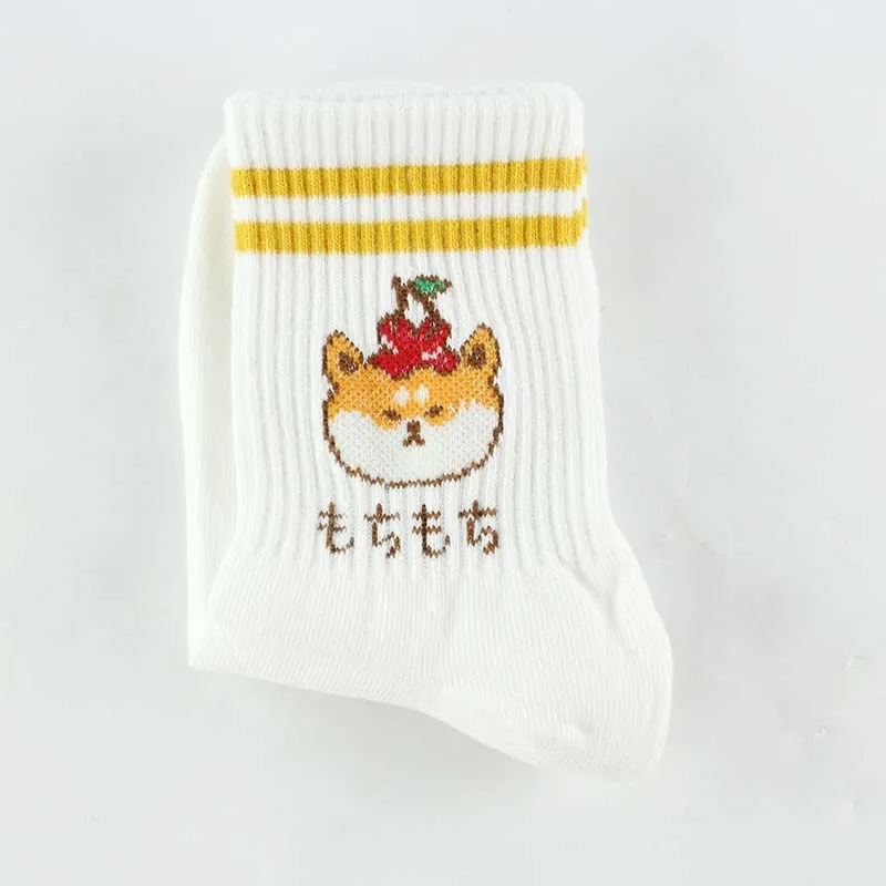 [COSPLACOOL] милые японские носки с изображением животных, забавные носки Kawaii фруктовые носки, художественные белые носки для женщин, новинка, Harajuku Chaussette Femme - Цвет: 9