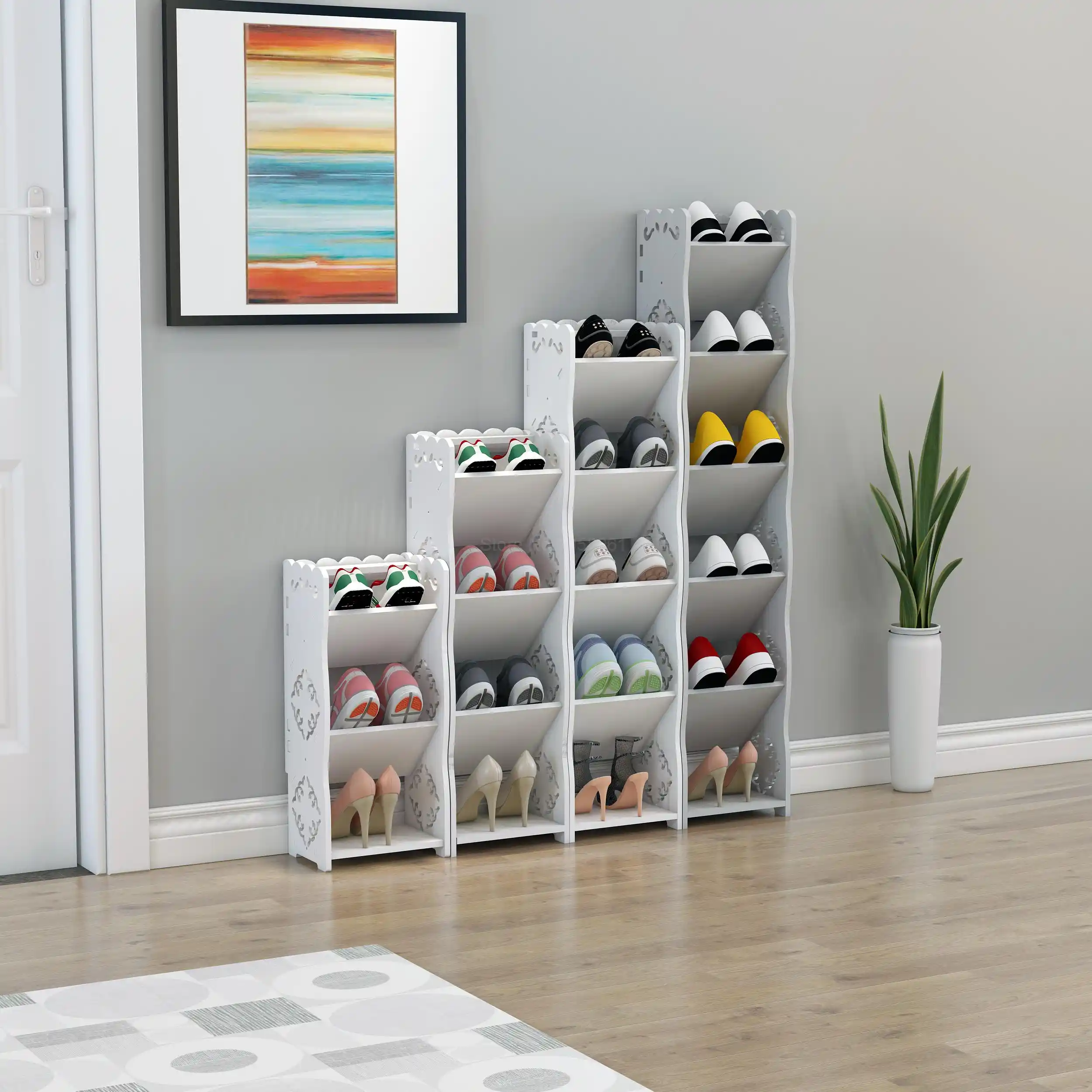narrow shoe rack