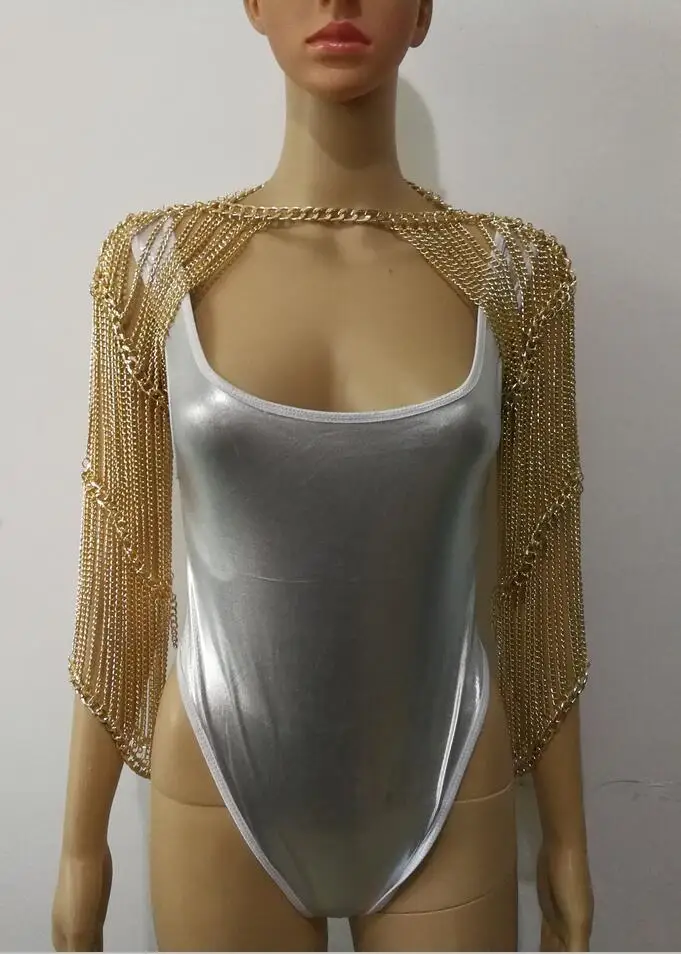 Модный стиль WRB1013 женский жгут золотые цепи на плечо Цепочка Воротник Колье золотое ожерелье ювелирные аксессуары 3 цвета