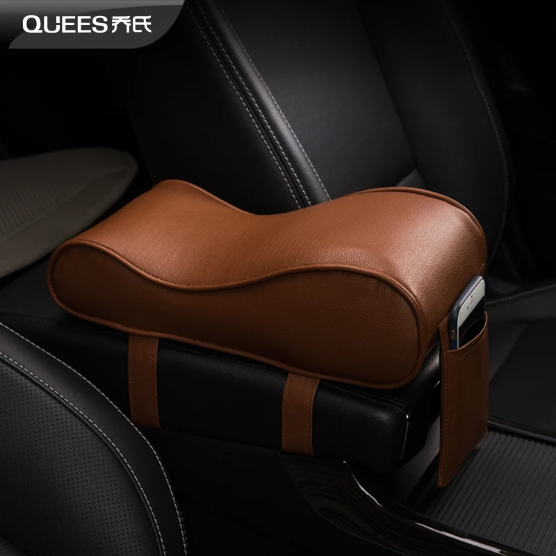 

QUEES Car Seat Armrest Cover Pad Box Storage Bag Armrest Pad Arm Rest Seat Box Pads Protective Case Auto Accessories