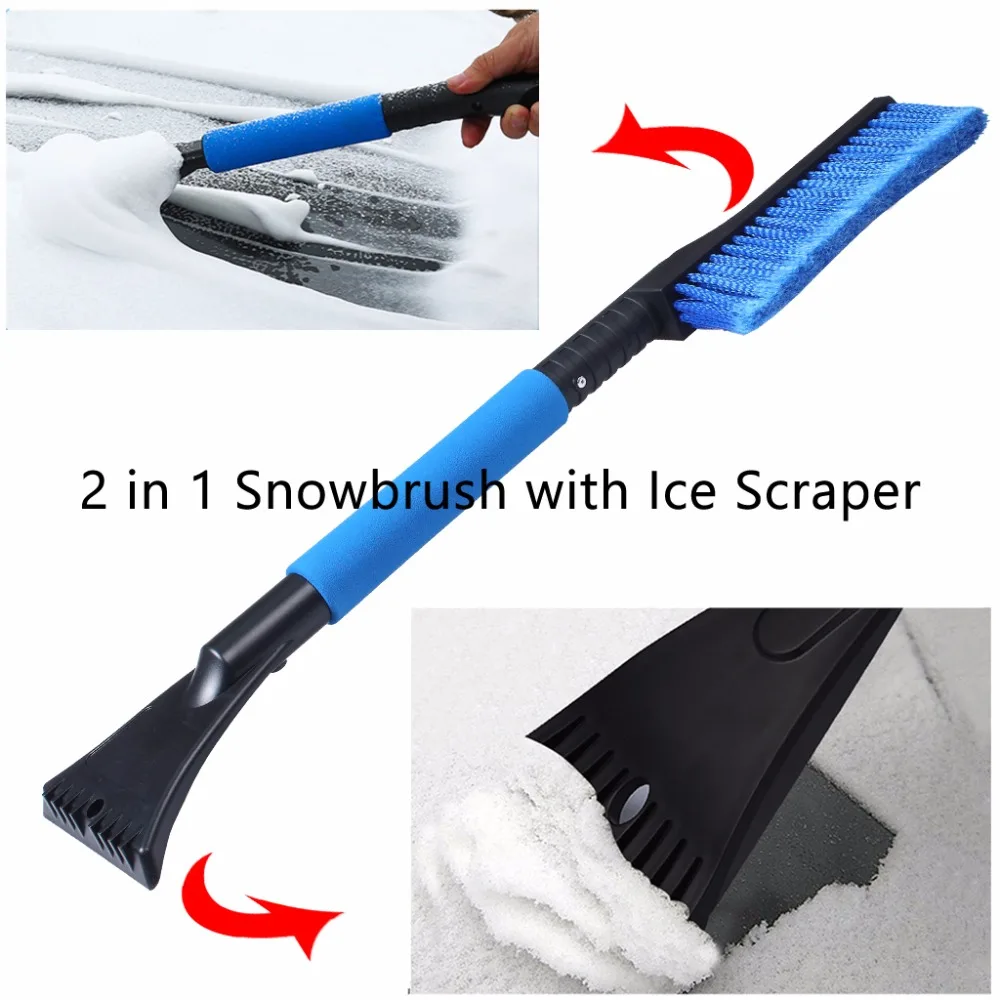2 In 1 Snowbrush with Ice Scraper Car Vehicle Winter Brush Window Clean