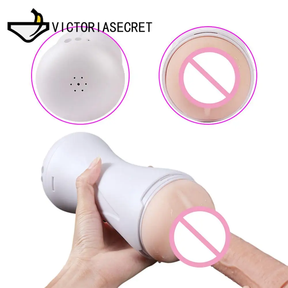 Male masturbator Vaginal Real Pussy Male 10 modes penis Delay Trainer Male Masturbator For Men Big Dildo Penis Erotic Adult Toys