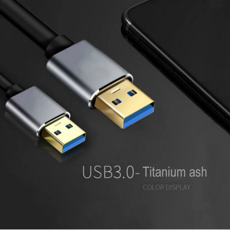 USB-USB кабель Тип A папа-папа USB 2,0 удлинитель для жесткого диска радиатор Компьютерная камера кабель удлинитель USB