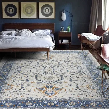 

Retro traditional Turkey style living room rug , classical bedside carpet, thicken decoration hotel carpet, office rug
