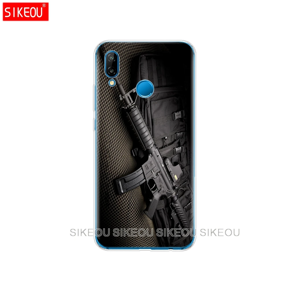 Силиконовый чехол для телефона Huawei P20 P7 P8 P9 P10 Lite Plus Pro 2017 p smart 2018 винтовки AR 15