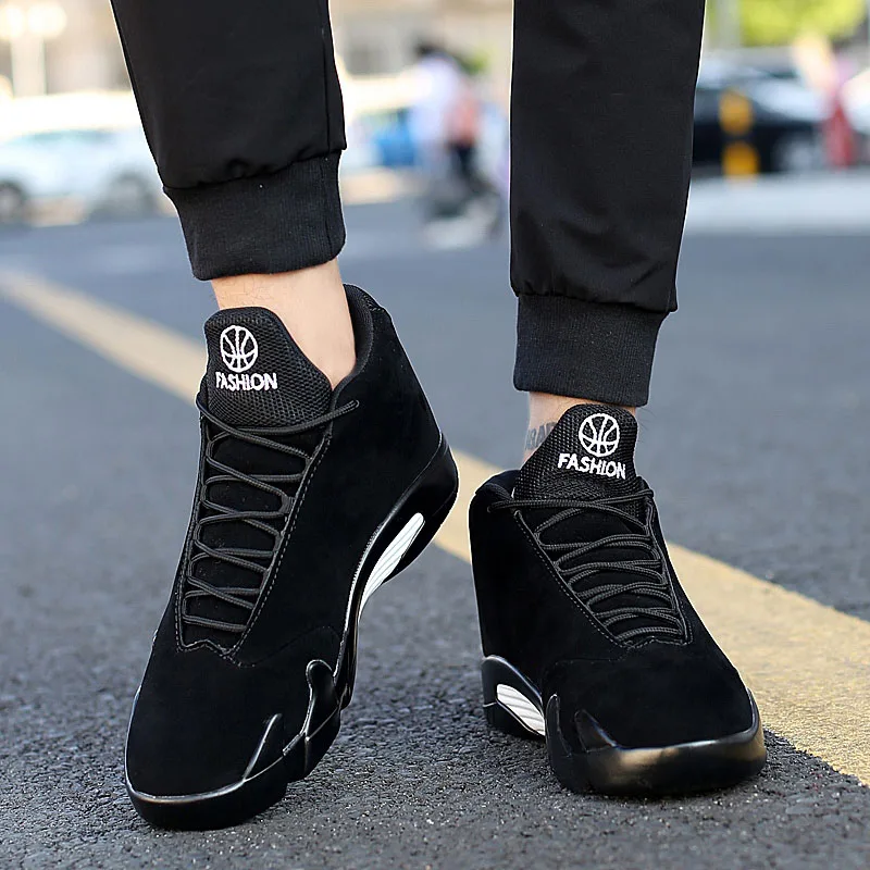 HOMASS hombres zapatos de Baloncesto al aire libre Zapatillas de deporte de alta superior deporte atléticos zapatos de Jordania caliente negro gris hombres Zapatillas de Baloncesto