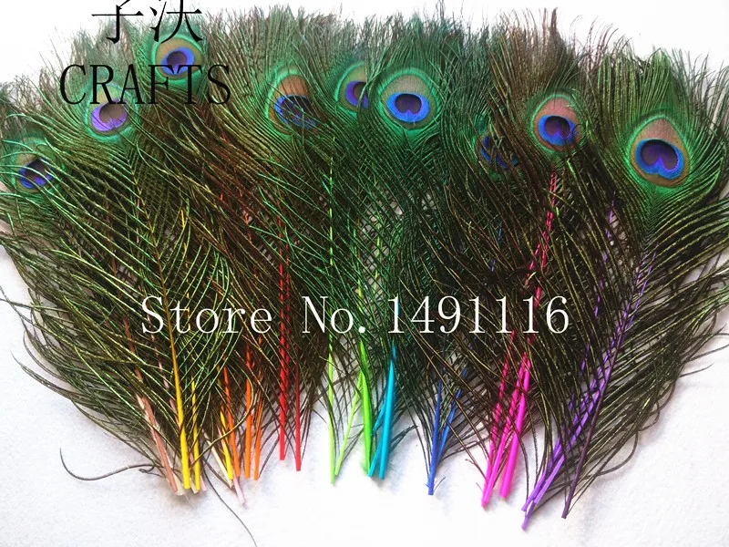 

10 pc 10-13inches / 25-32cm 100% high quality natural peacock feather DIY Art Deco fittings