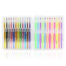 Цветной гель чернильные ручки с пластиковым корпусом 24 ярких цвета неоновый глиттер идеальное использование для скрапбуков поздравительных открыток приглашения на вечеринку