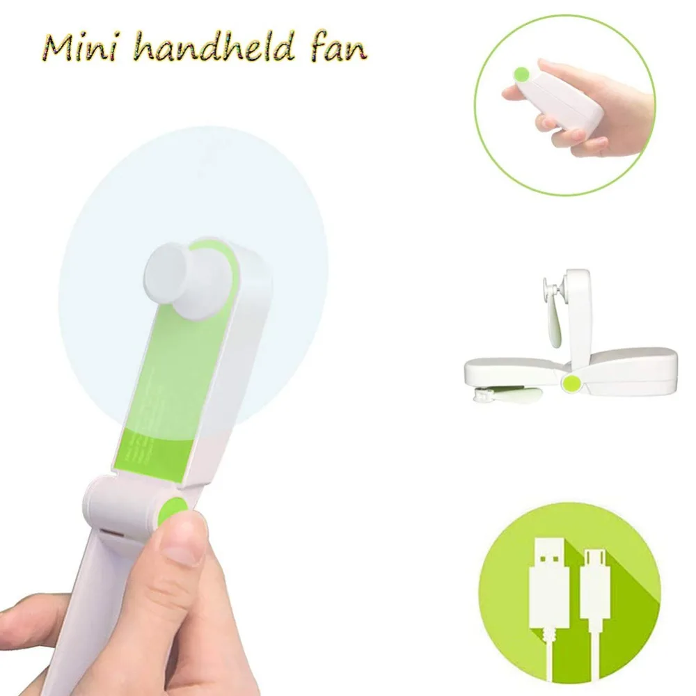 

Mini USB Handheld Rechargeable Air Cooling Fan Clip Desk Fans Home Student Dormitory Portable Desktop Office Fan Adjustable Wind
