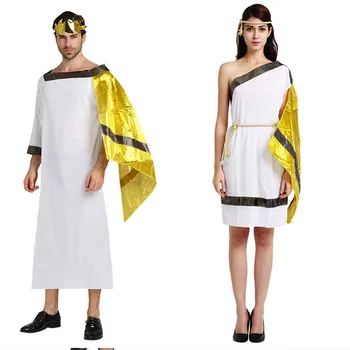 

Women Ladies Men Greece Cosplay Costume Roman Grecian Goddess Fancy Dress Outfit Party Halloween Purim navidad Christmas