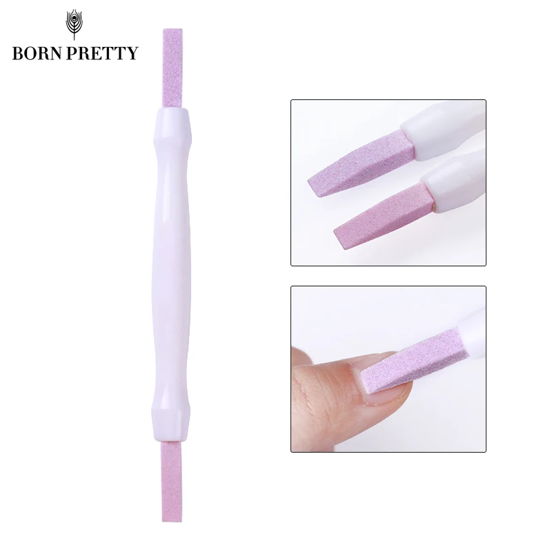 Double-ended Quartz Pen Nail Cuticle Scrubs Pusher Stone Grits for 100/180 Remover Stick Manicure Nail Care Tool