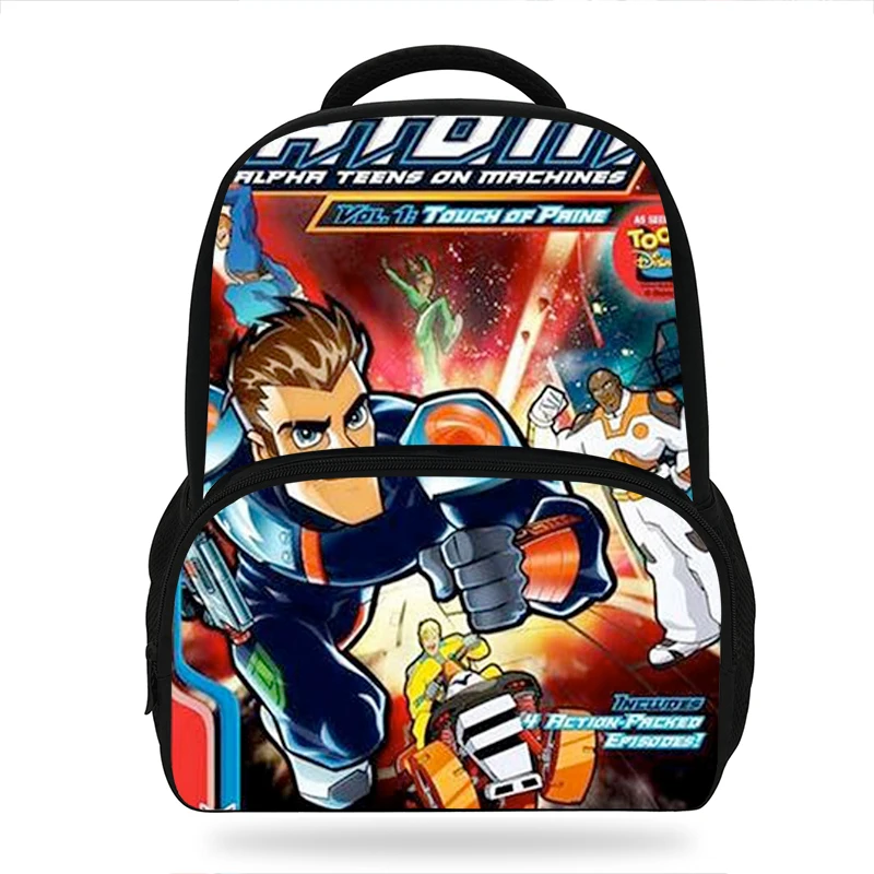 

Cartoon A.T.O.M.: Alpha Teens on Machines Design School Backpacks Children Shoulder Book Daily Teenager Boys Travel Bagpack