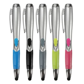 

3 in 1 Modern Design Colorful Capacitive Screen Stylus + Ballpoint Pen + LED Flashlight For IPad Multifunction For Office
