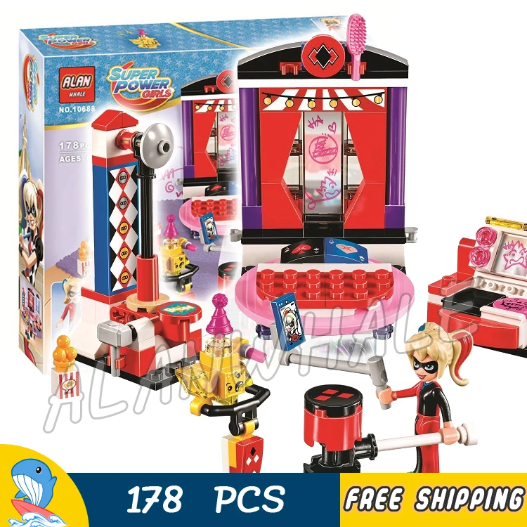 178pcs Super Heroes Girls Harley Quinn Dorm 10688 Model Building Kit