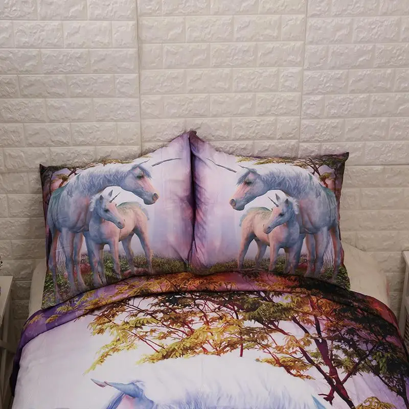 Unicorn Bedding Sets Single Duvet Cover Set Queen King Comforter Bedding Set YU01#