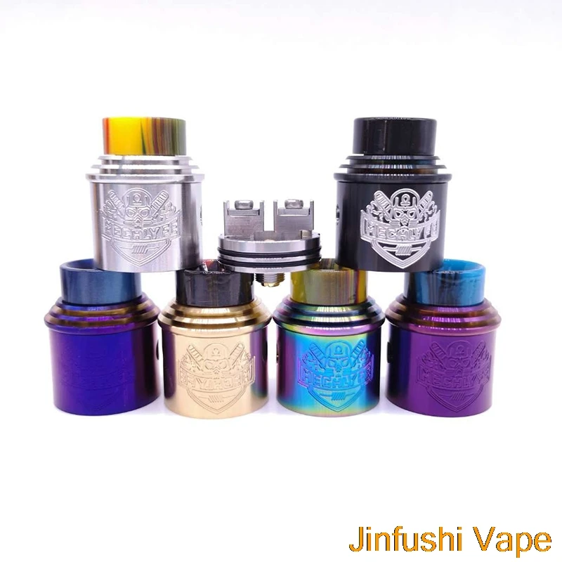 

2019 New Apocalypse Mechlyfe RDA Atomizer 24MM Diameter Peek Insulator fit 510 Electronic Cigarette Mech Mod VS Goon V1.5 RDA