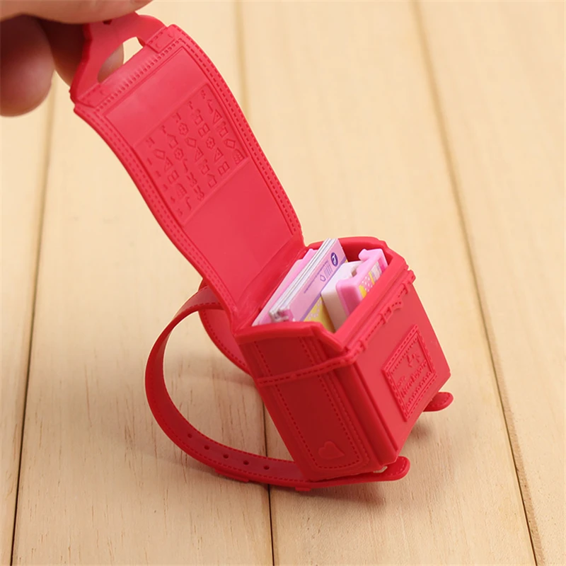 (Jimusuhutu) Original 6Pcs School Satchel Doll Accessories for Blyth Barbie Dollhouse Best Gift Toy for Girl Doll Furniture Book