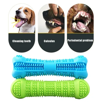 

Silicone Pets Toothbrush Toy for Chewing Plush Teeth Purifying Dog Bone Stick Perfect Dog Cleaning Dental Care Products