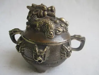 

9.5 cm */China collection beautiful bronze incense burner, Kowloon/1