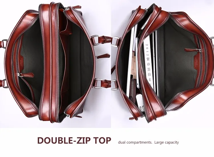 Berluti Leather Briefcase structure