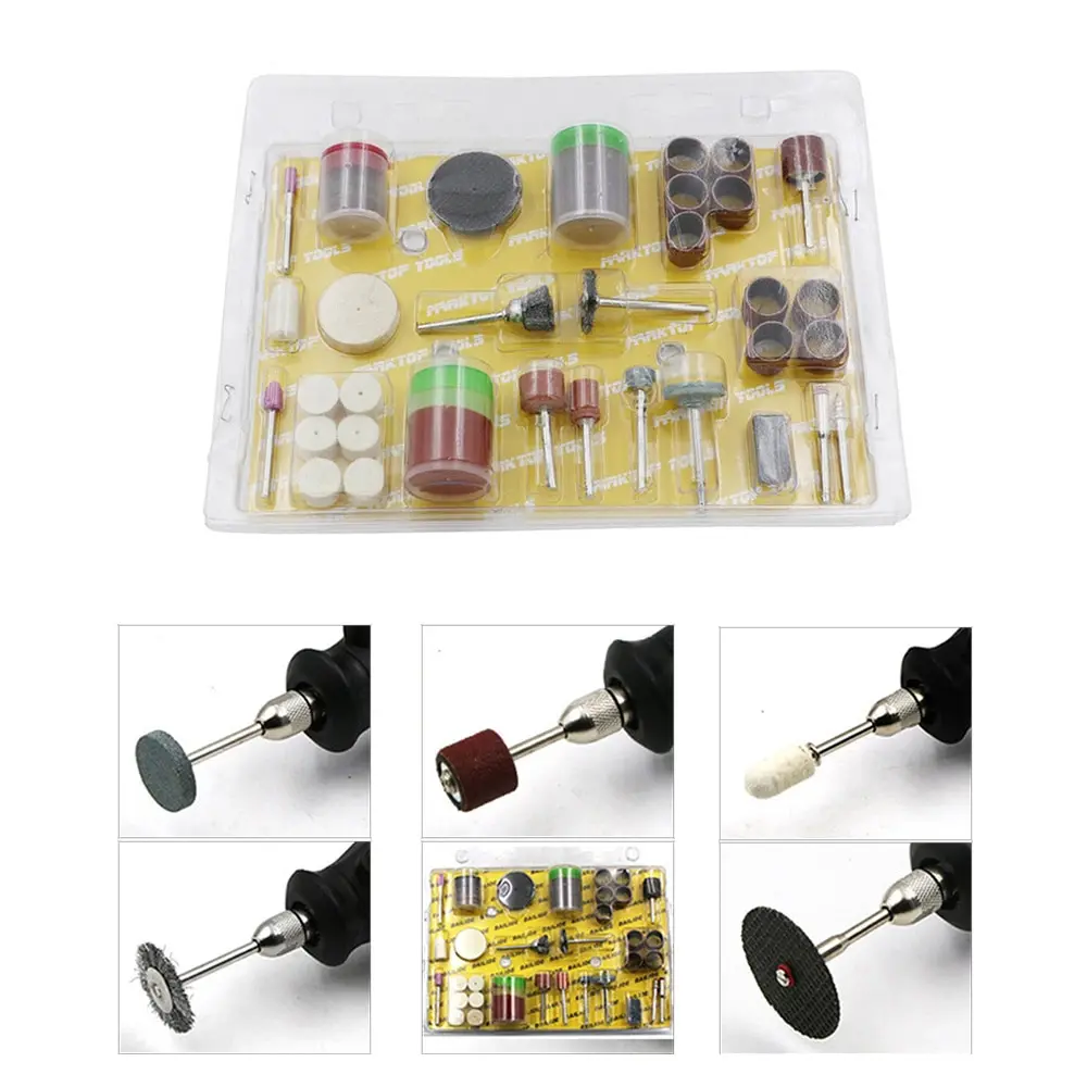 

105pcs Grinding Polishing Tool Set Rotary Tool Accessory Bit Set Suit Dremel 1/8" Shank Grinding Polishing For Rotary Machine
