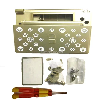 

New Gold Color Full Housing Cover Case Replacement Shell For NintendoNdsl DS Lite DSL with Screw Buttons Kits Limited Version