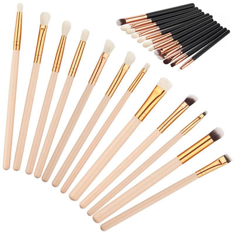 

12Pcs Rose Gold multifunctional Makeup Brush Set Eyeshadow Eye Brushes Tool also used as cheeks jaw line chin brushes