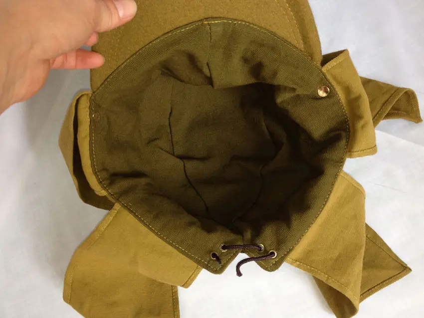German Officer Cap Set WWII JAPANESE ARMY IJA SOLDIER FIELD WOOL CAP HAT WITH HAVELOCK NECK FLAP L-JP004