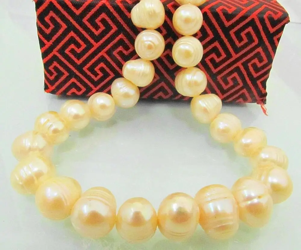 

HUGE 19"12-15MM SOUTH SEA GENUINE WHITE BAROQUE PEARL NECKLACE 925silver