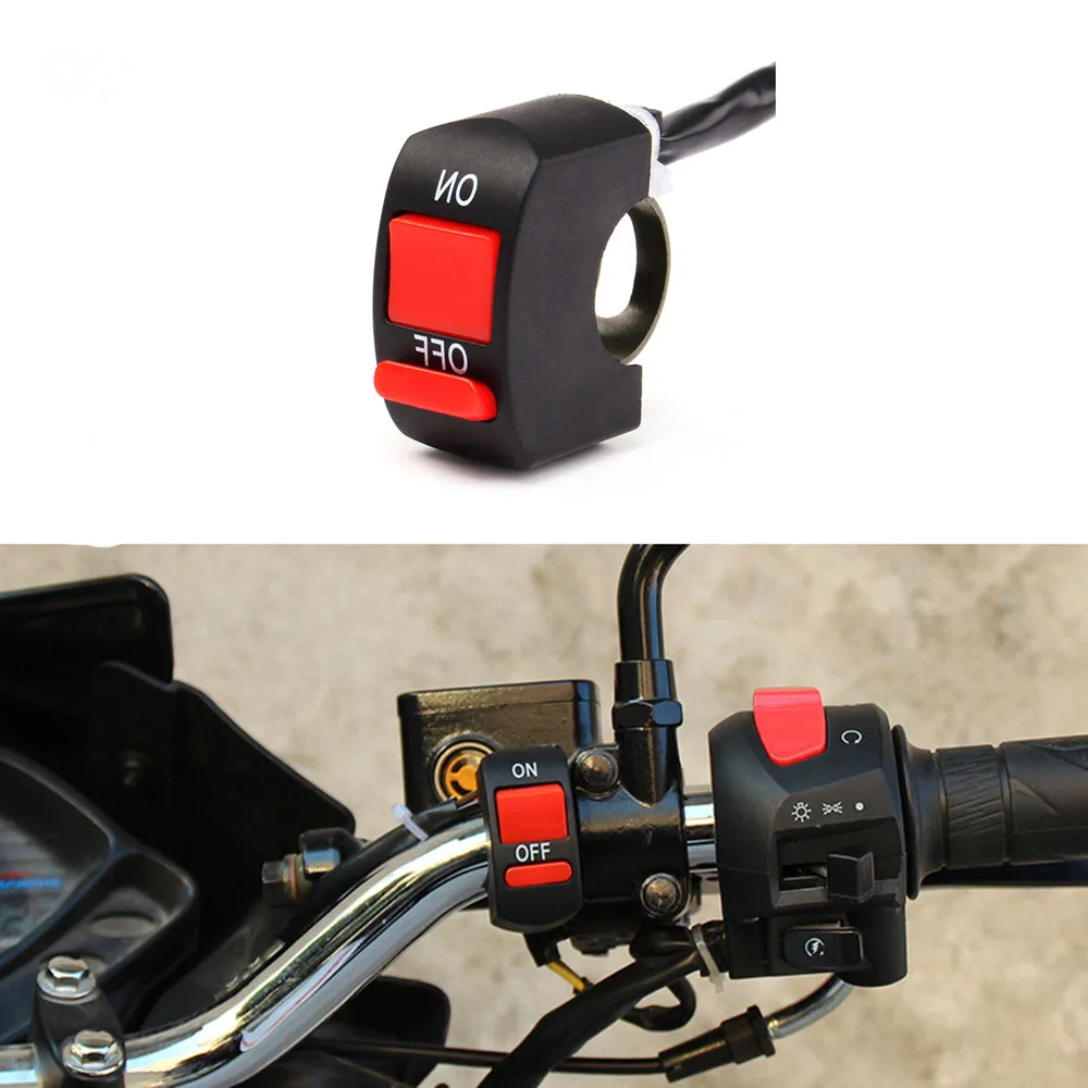 

Universal ON/OFF Button Connector Push Button Switch Motorcycle Switches Handlebar Switches Motorbike Accessories