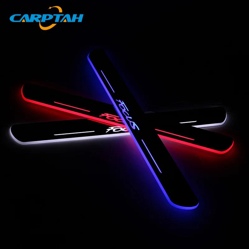 

CARPTAH Trim Pedal Car Exterior Parts LED Door Sill Scuff Plate Pathway Dynamic Streamer light For Ford Focus 2 3 4 MK2 MK3 MK4