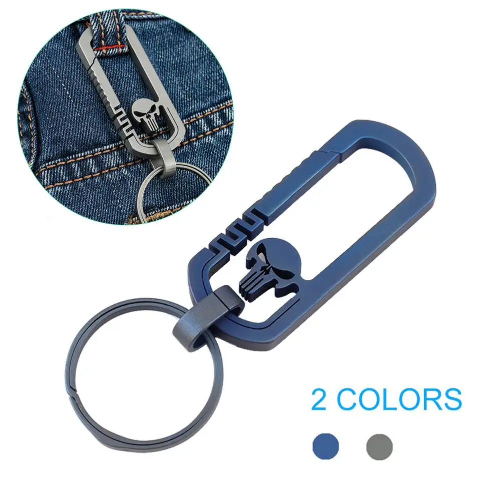 

Titanium Key Rings Multifunctional Key Chain Rings Snap Anti-Lost Key Chain Hook EDC Tools for Outdoors