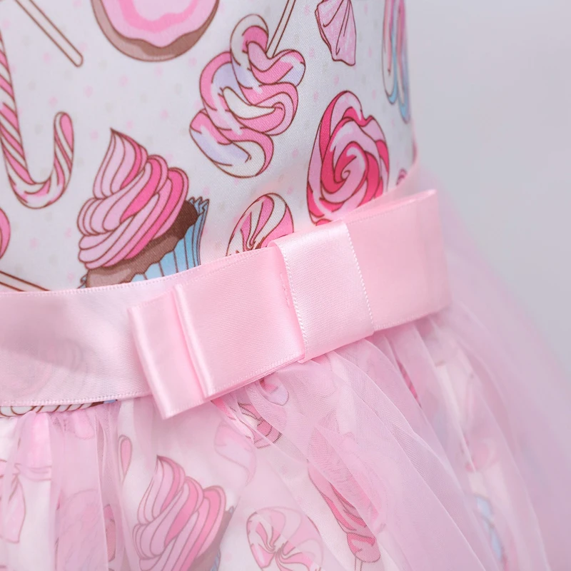 Humor Bear/детская одежда платье для девочек коллекция года, новогодний модный детский жилет с бантом и Поясом Вечерние платья розового цвета платье принцессы, От 3 до 8 лет