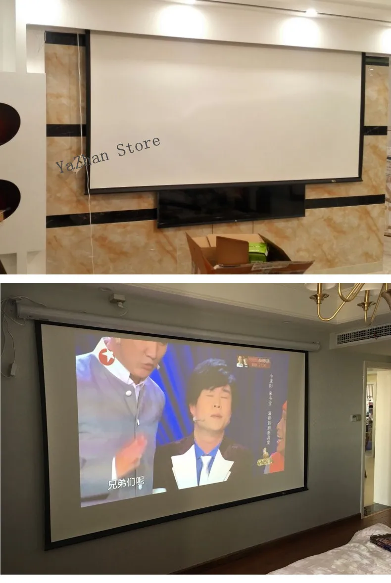 Jingke проектор экран 106 дюймов 16:9 Моторизованный экран S1 матовый белый Внешний пульт дистанционного управления 3D full HD 4K