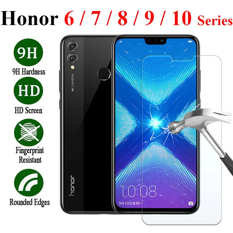 Protective glass for huawei honor 9 lite screen protector 6a 6c 6x pro 7x 8 8x x max 10 tempered glas 9lite light 6 c c6 | Мобильные