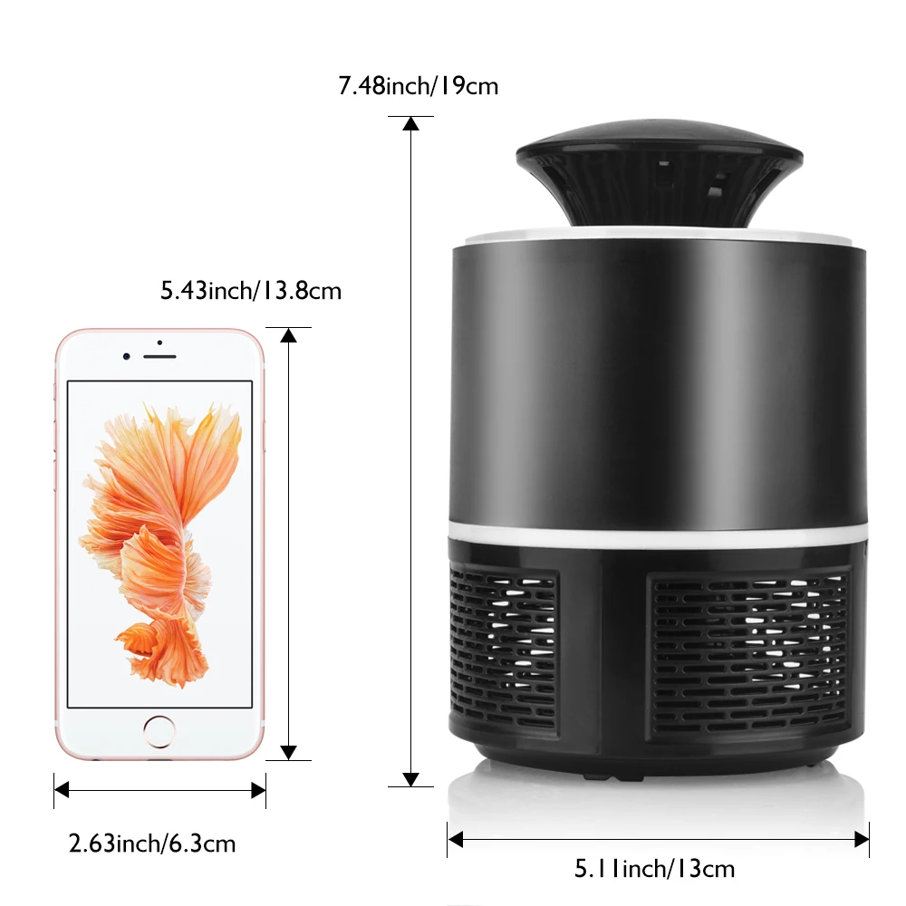  Electric Mosquito Killer Lamp Radiationless Mosquito Killer Photocatalysis Mute Home LED Bug Zapper