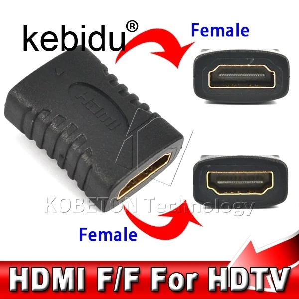 Кабель-адаптер Kebidu Female to female переходник-удлинитель совместимый с HDMI